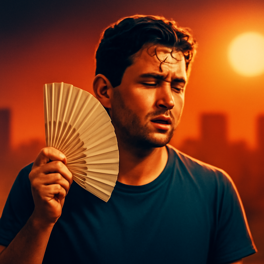 AI-generated editorial illustration for: «Le matin, chez moi, il fait déjà 27 degrés»: à Aubervilliers, la canicule devient insupportable