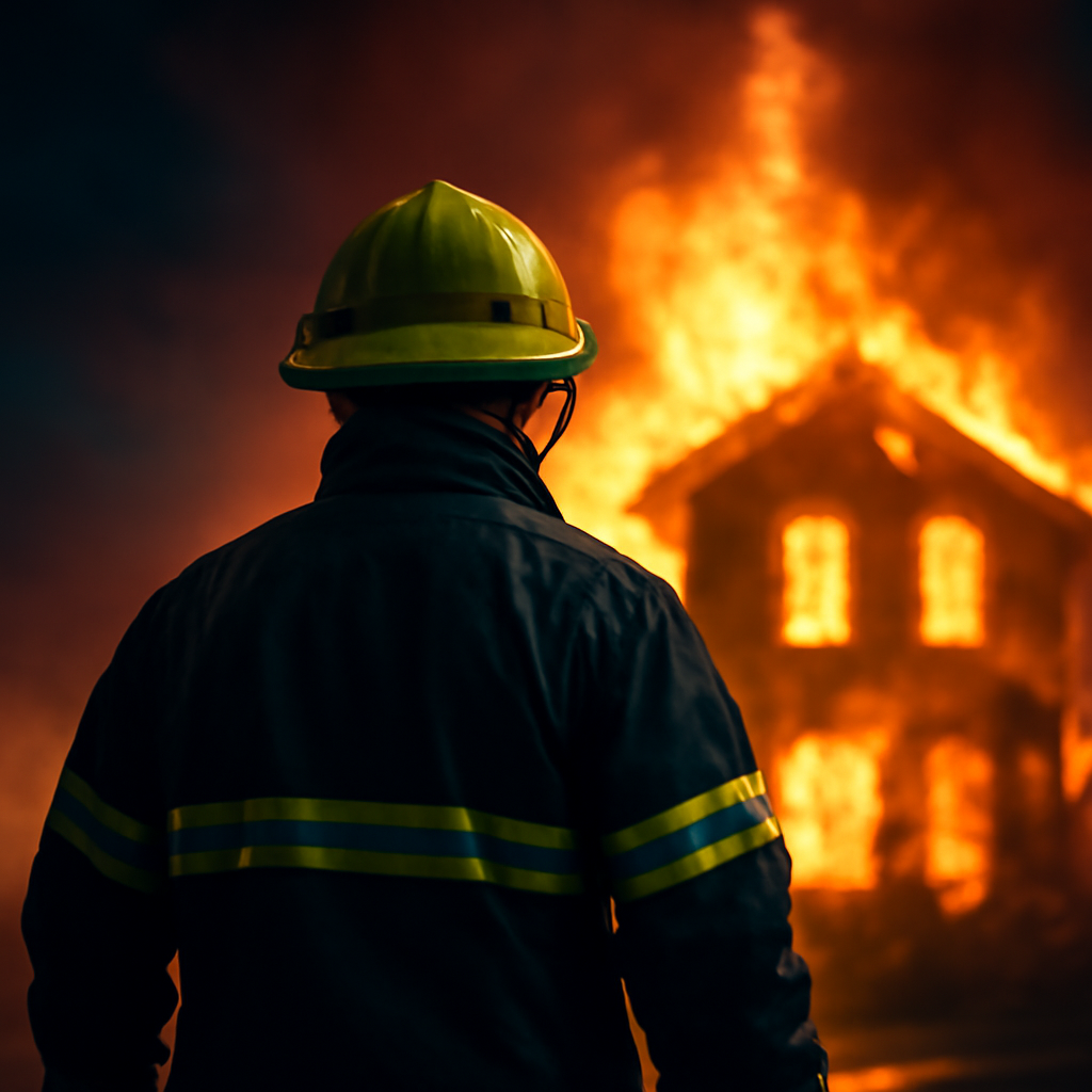 AI-generated editorial illustration for: Multiple fires destroy homes and cause devastation in West Midlands