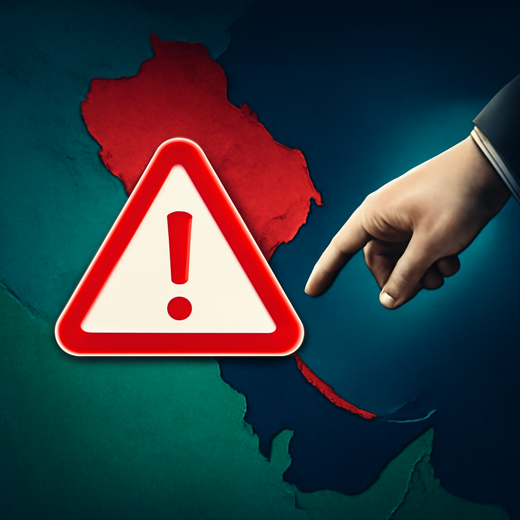 AI-generated editorial illustration for: تصريحات متضاربة من طهران وواشنطن بشأن من يسيطر على مضيق هرمز