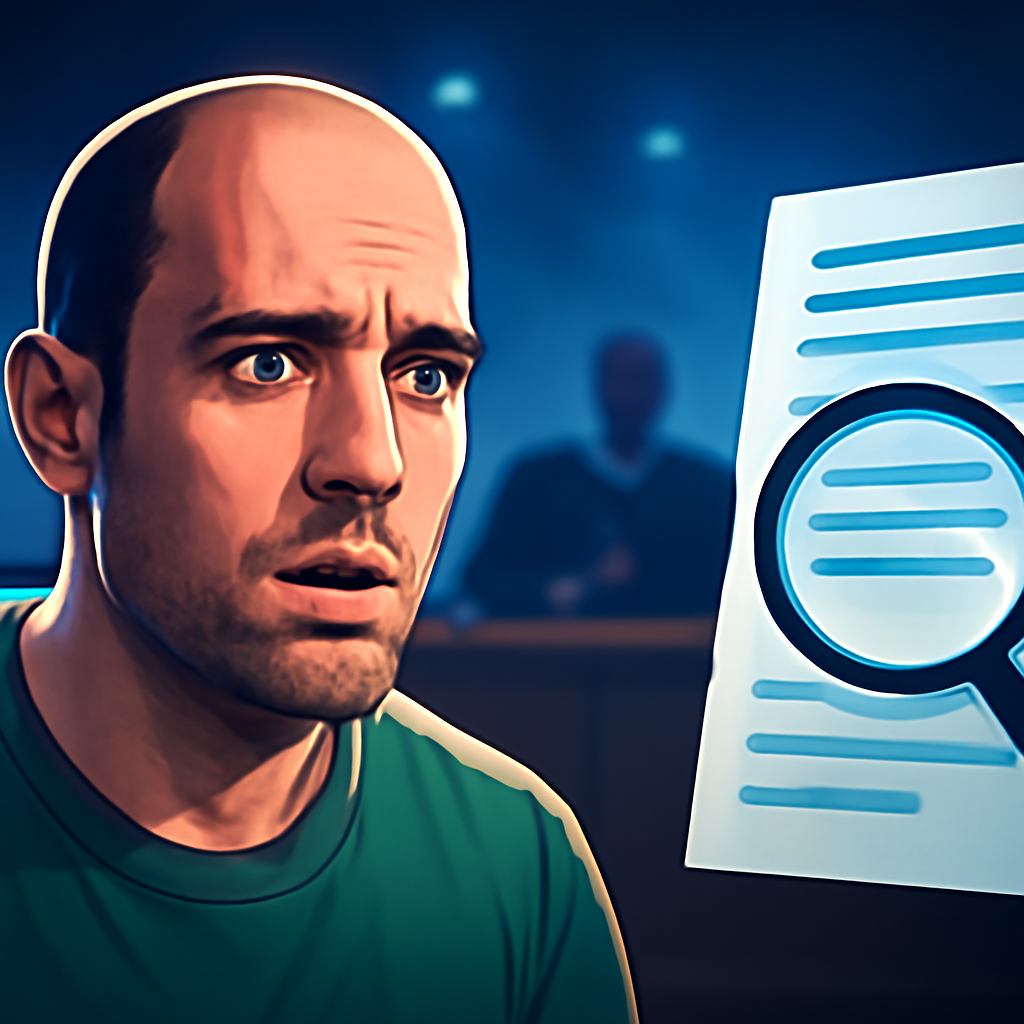 AI-generated editorial illustration for: Luigi Mangione reveals motive for CEO's killing after pleading guilty in federal case