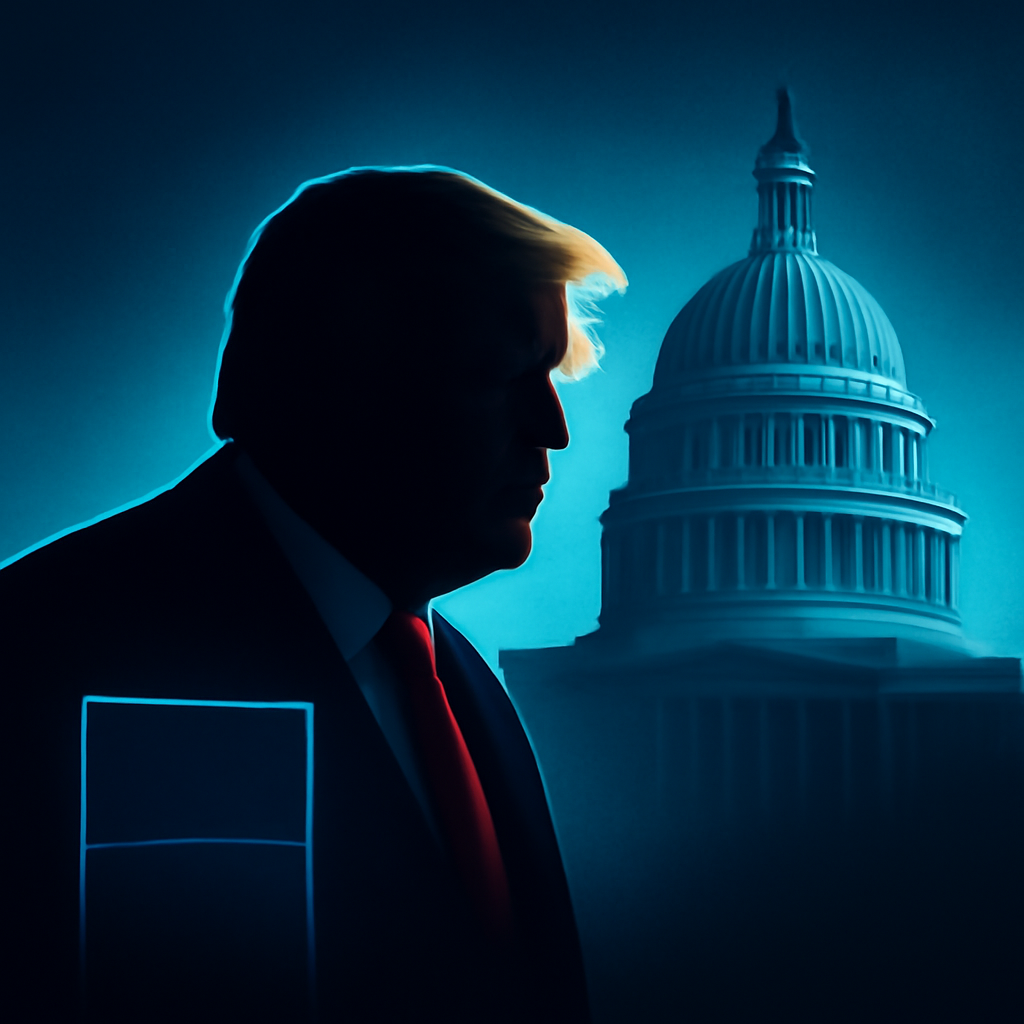 AI-generated editorial illustration for: BBC seeks to subpoena Trump's family members in Panorama lawsuit
