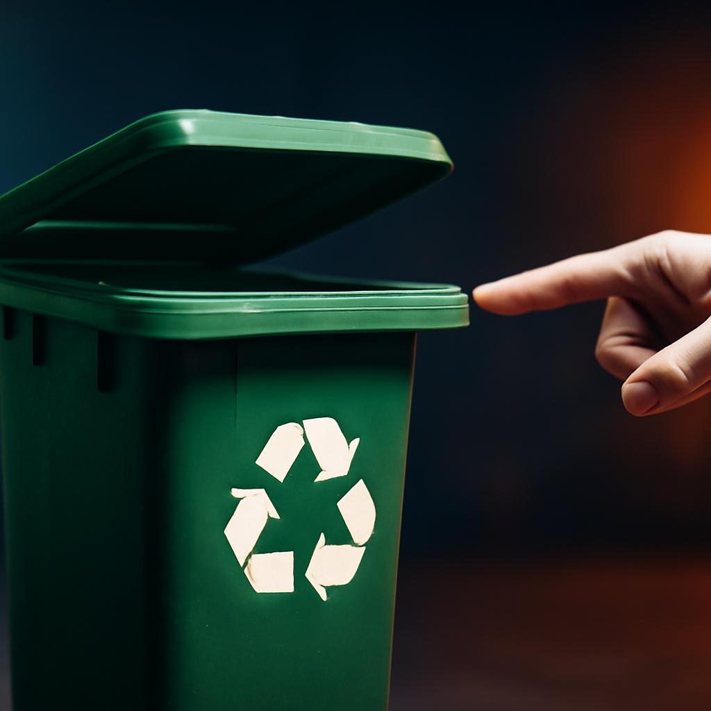 AI-generated editorial illustration for: Bin sins: common recycling mistakes and how to avoid them