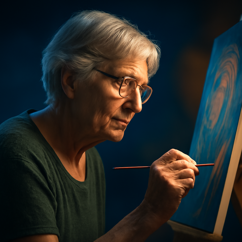 AI-generated editorial illustration for: Hobbies light up life for older people transitioning to retirement