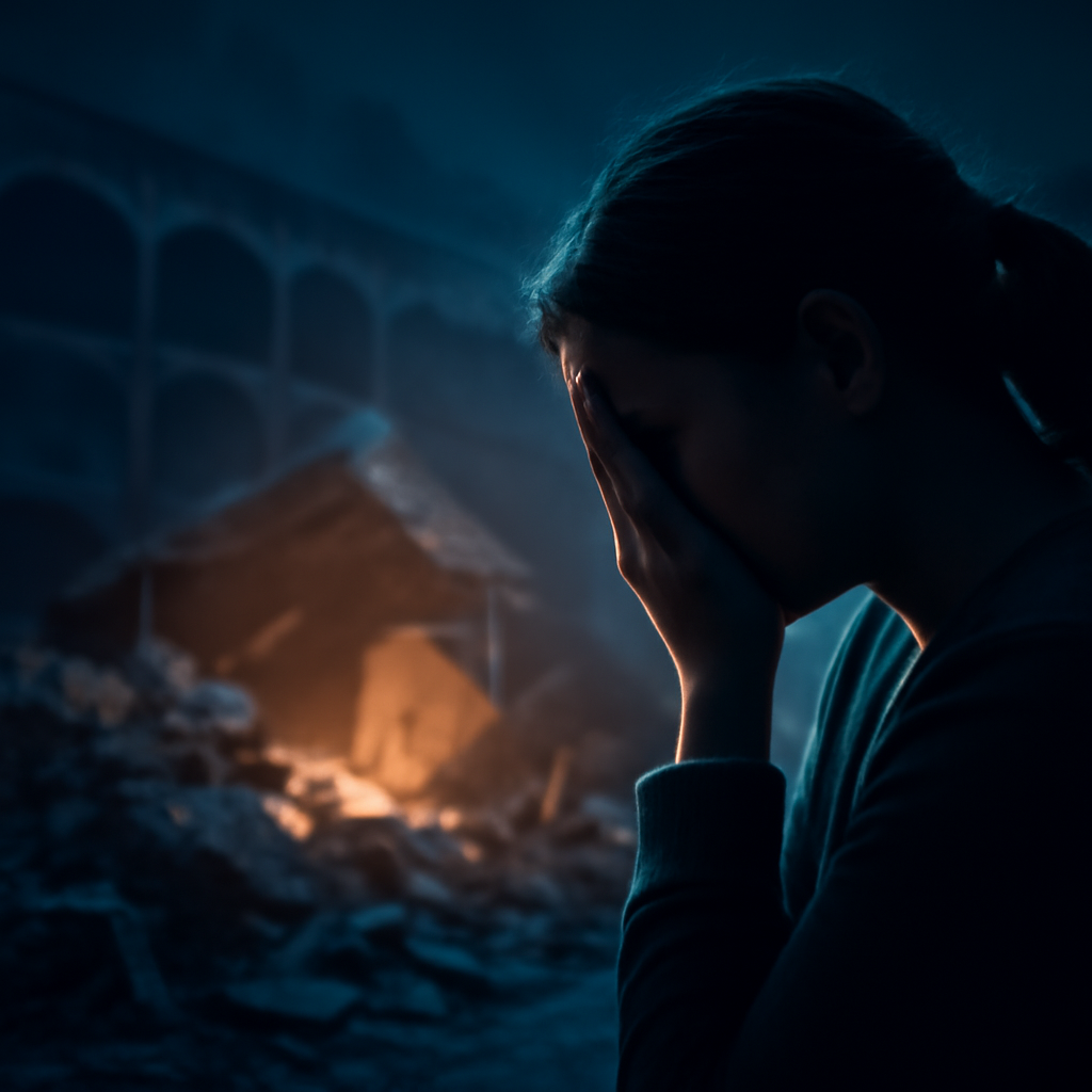 AI-generated editorial illustration for: Familias afectadas tras colapso de bóvedas en cementerio de Pereira