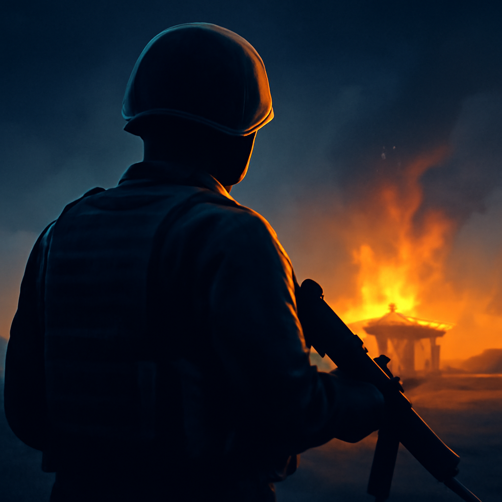 AI-generated editorial illustration for: Niger: nouvelle attaque d'un poste militaire dans l'extrême nord du pays