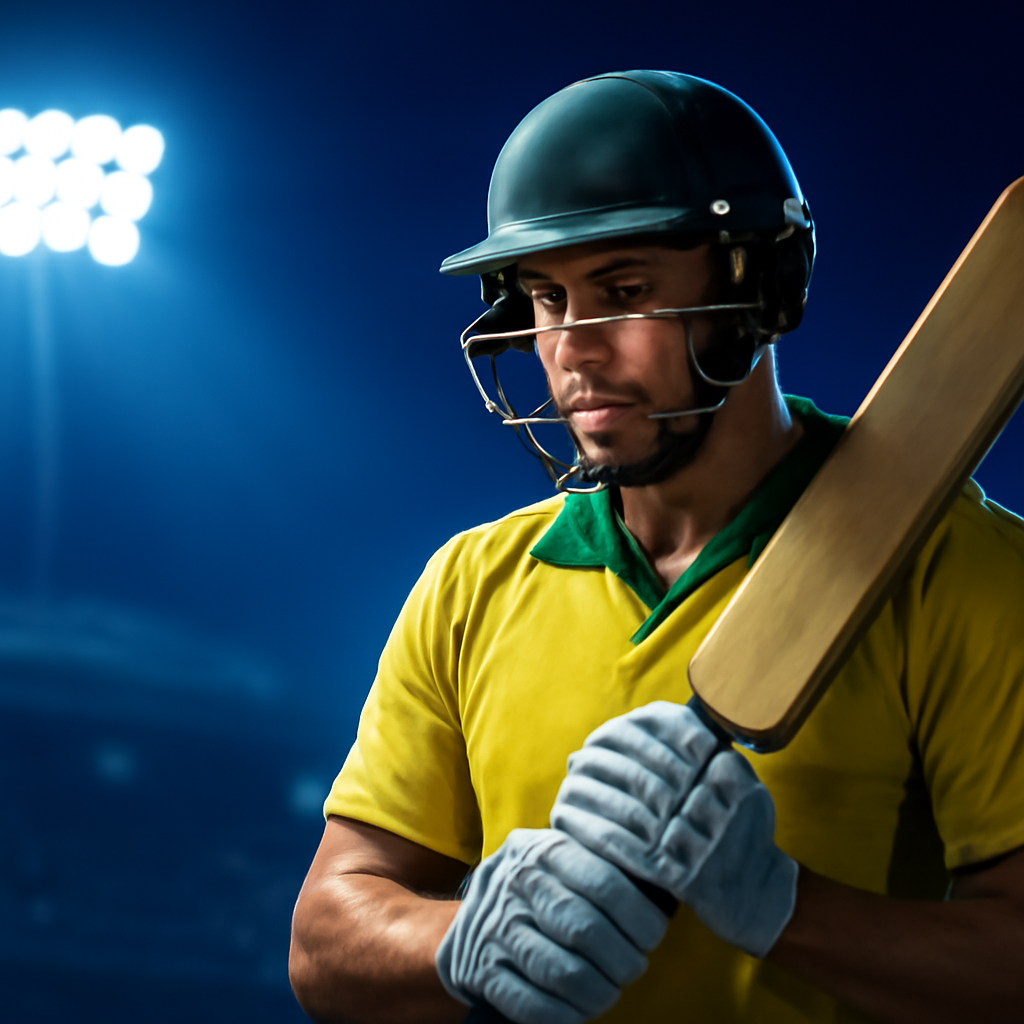 AI-generated editorial illustration for: Live: Australia in desperate need of runs with Bangladesh closing in on famous win