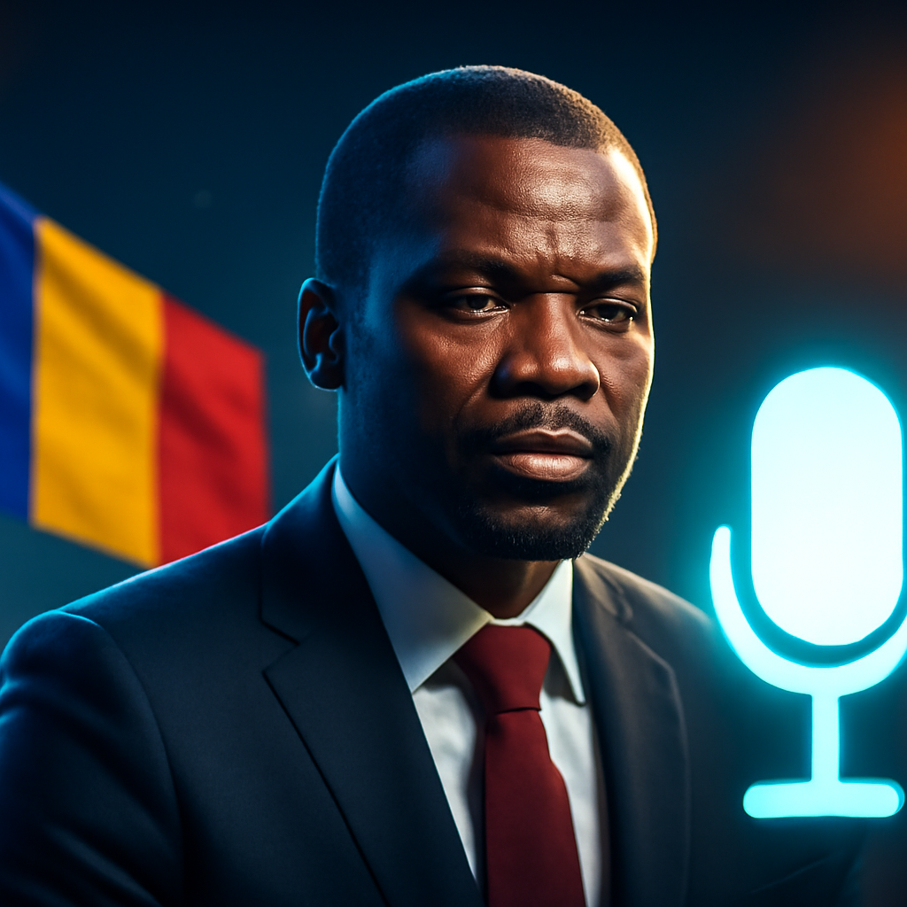 AI-generated editorial illustration for: Le ministre de la communication tchadien nous répond sur France 24