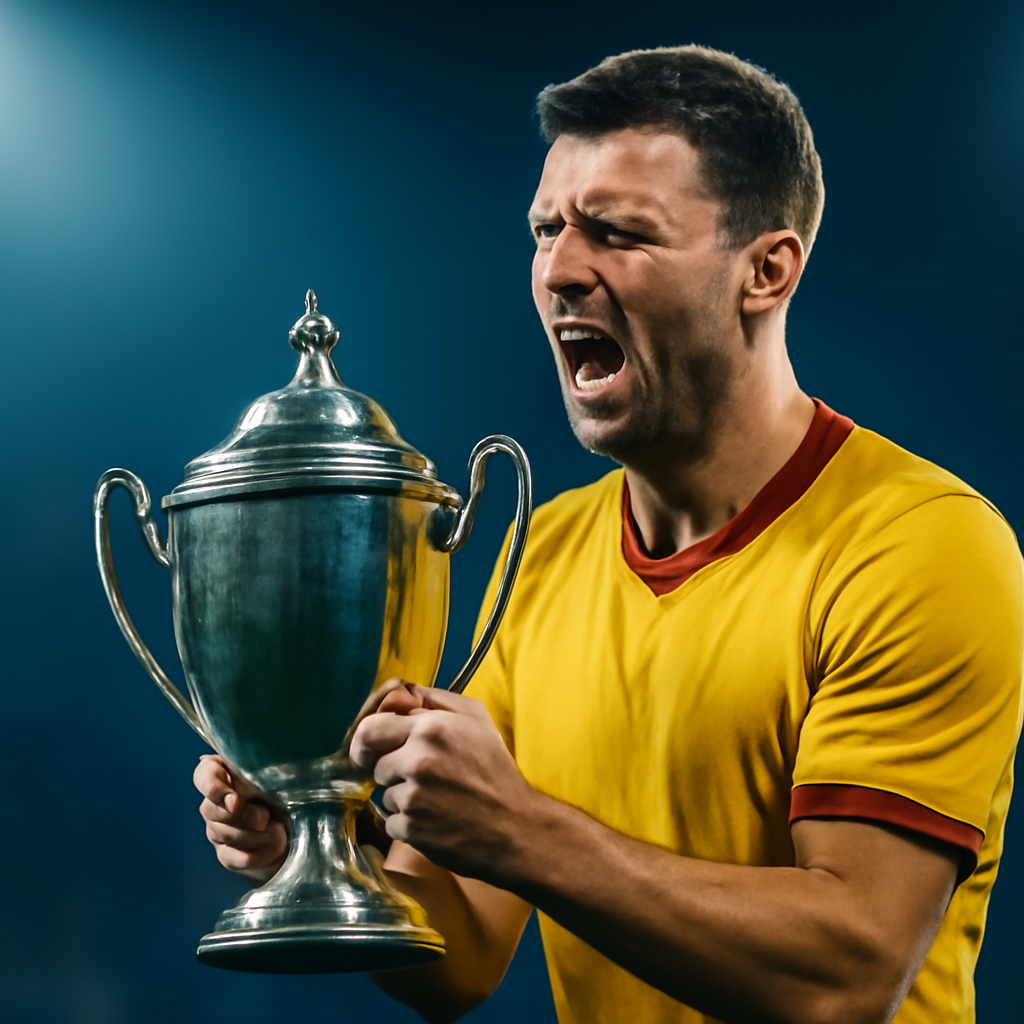 AI-generated editorial illustration for: Football : le Racing ⁠Club de ​Lens remporte le Trophée des champions face au PSG