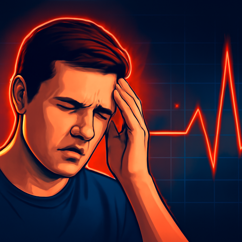 AI-generated editorial illustration for: Stroke rates buck trends in young people amid missed signs and misdiagnosis