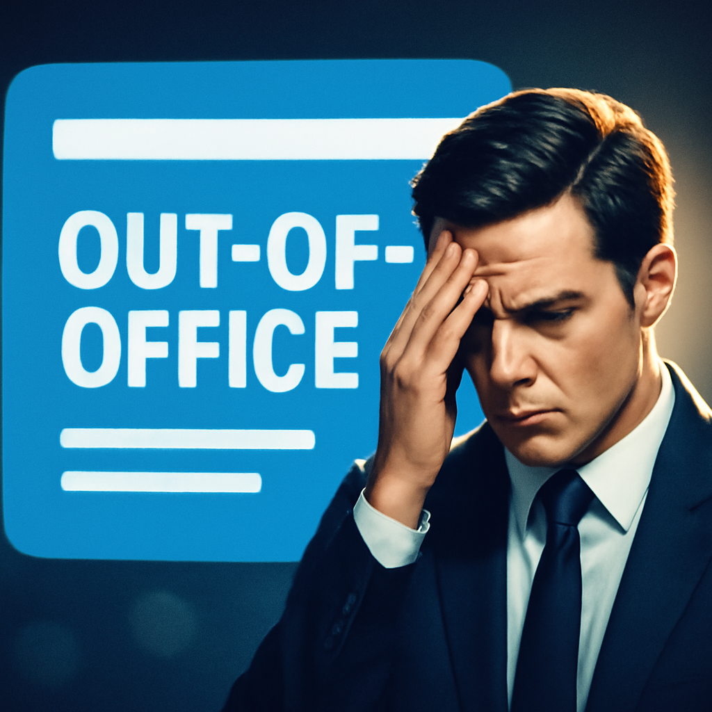 AI-generated editorial illustration for: To joke or not to joke?: How to write a good out-of-office message