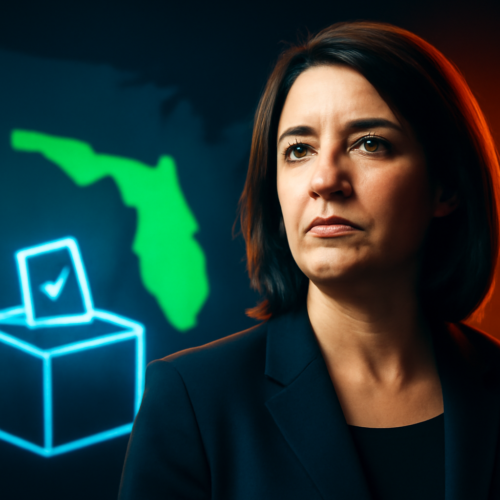 AI-generated editorial illustration for: Tamara Keith and Amy Walter on primary races to watch in Florida and Alaska