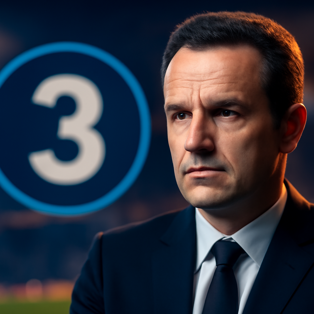 AI-generated editorial illustration for: N.3 de la Fifa, le Français Kevin Lamour quitte son poste après s'être opposé à Gianni Infantino