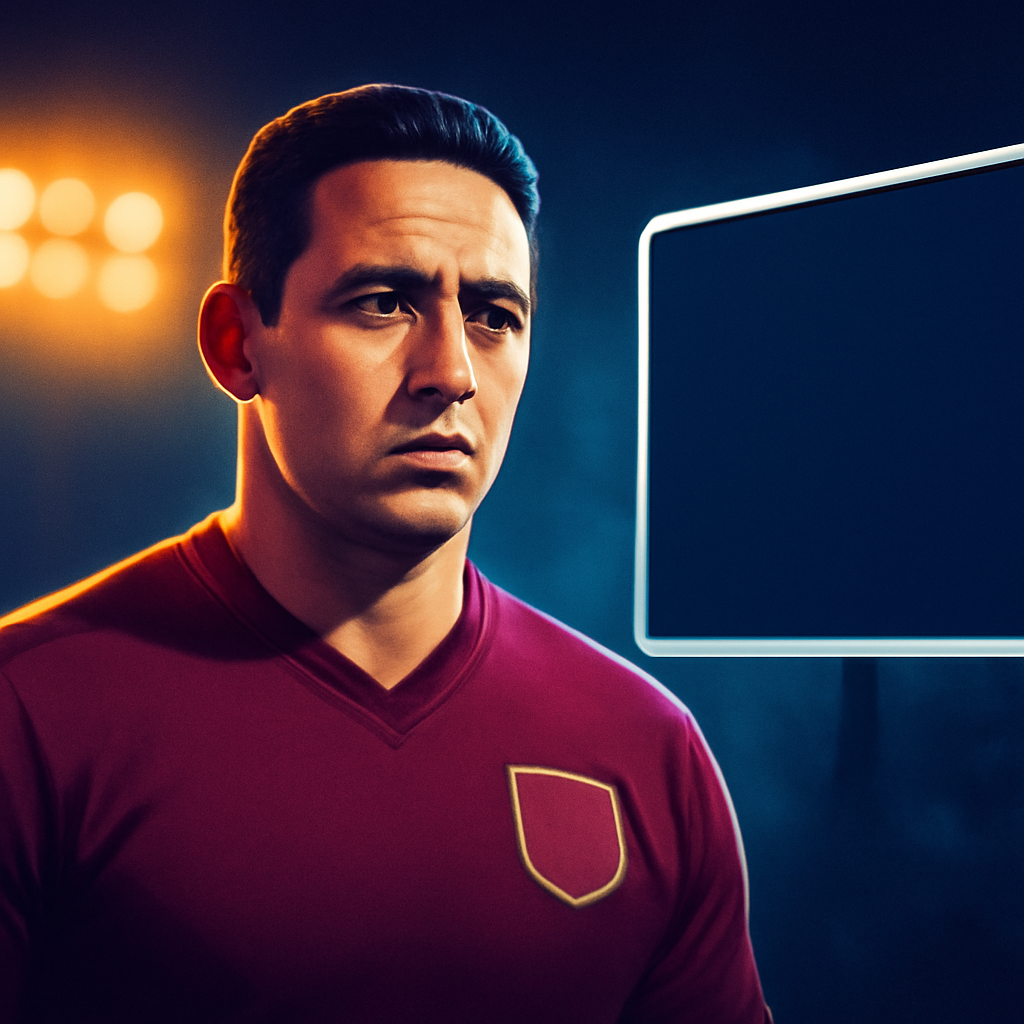 AI-generated editorial illustration for: Maroons search for new Origin coach suffers double setback