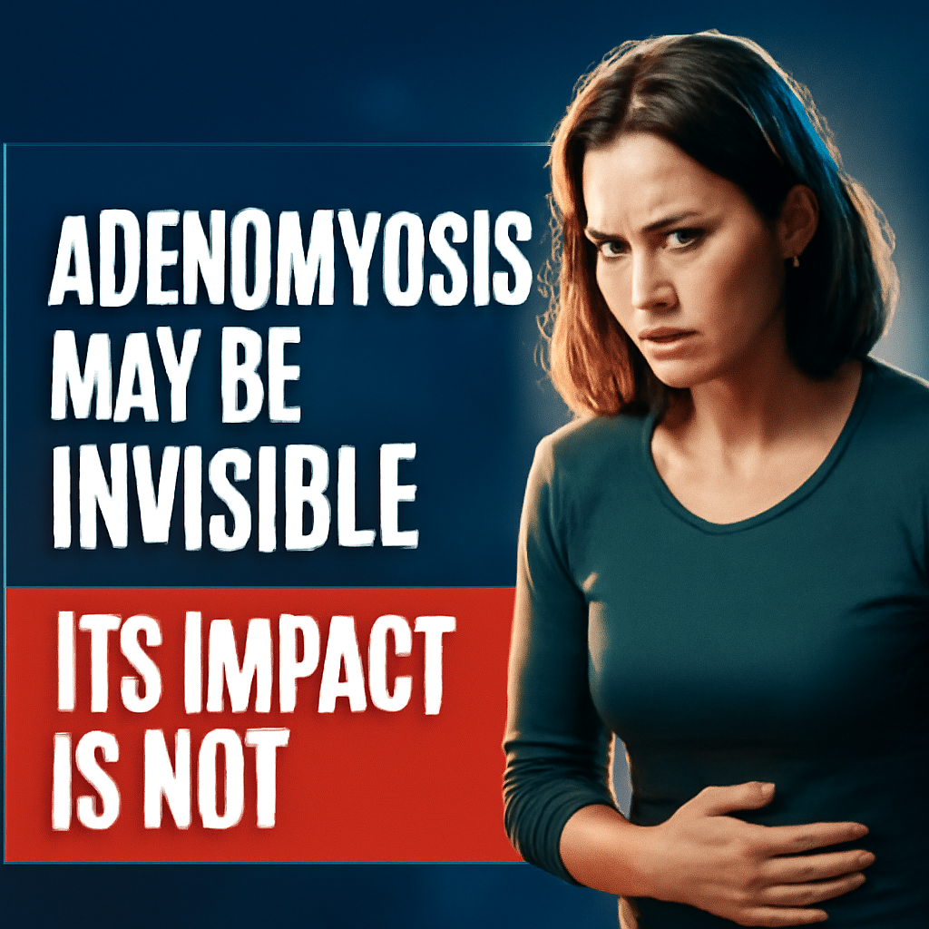 AI-generated editorial illustration for: 'Adenomyosis may be invisible, its impact is not'