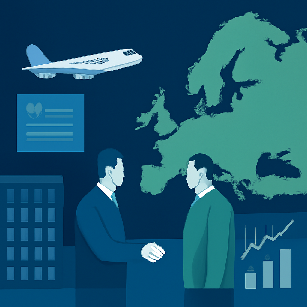 AI-generated editorial illustration for: China confirms it will buy 200 Boeing jets after Trump-Xi summit