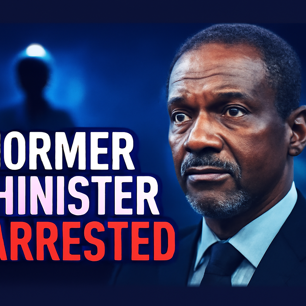 AI-generated editorial illustration for: Nigeria arrests former minister in hiding after corruption conviction