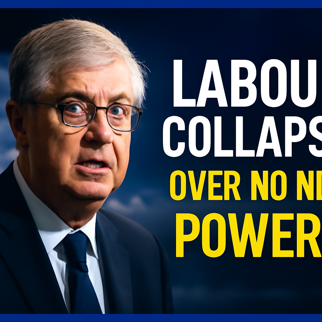 AI-generated editorial illustration for: Drakeford links Welsh Labour's collapse to lack of new powers from UK government