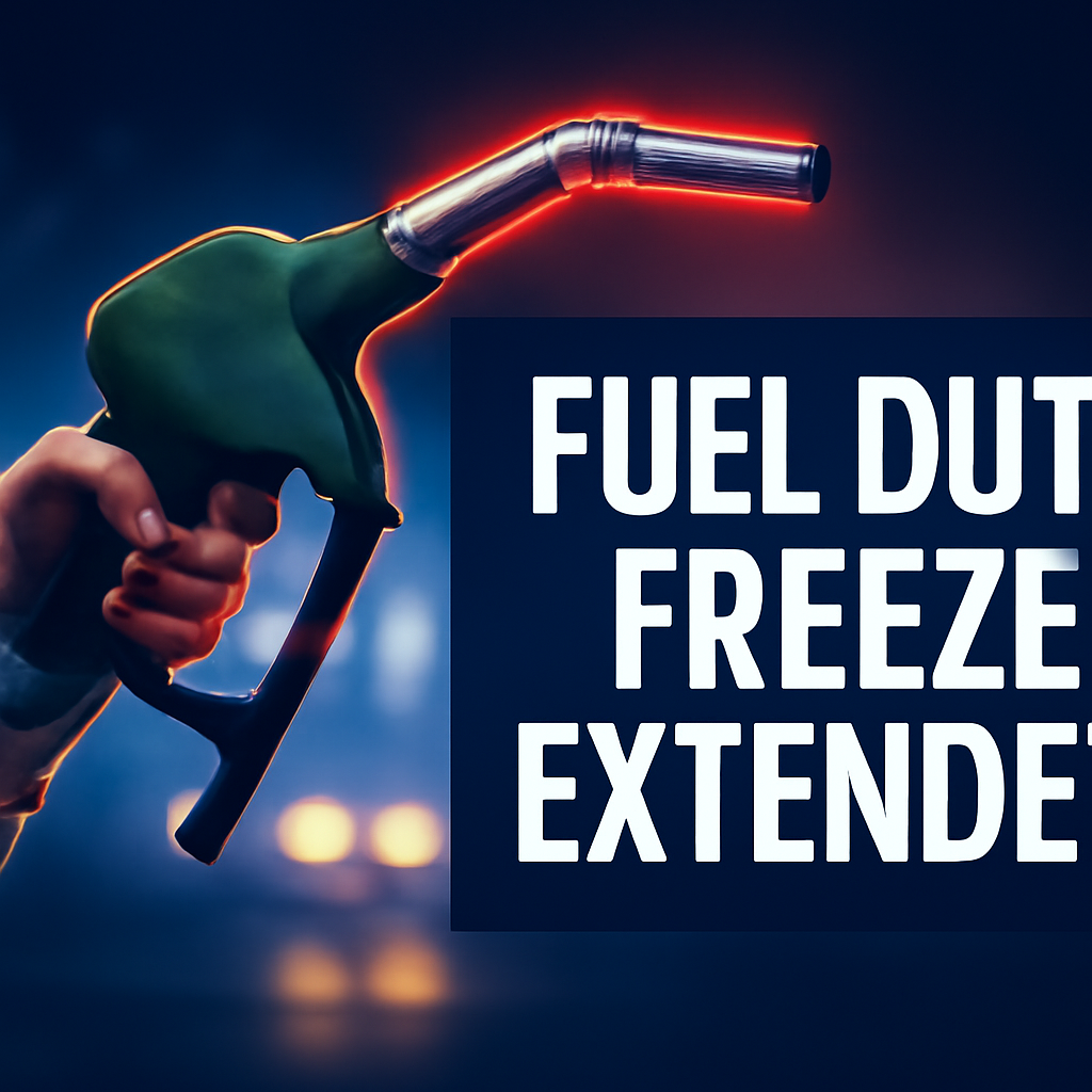 AI-generated editorial illustration for: Fuel duty freeze extended until the end of the year