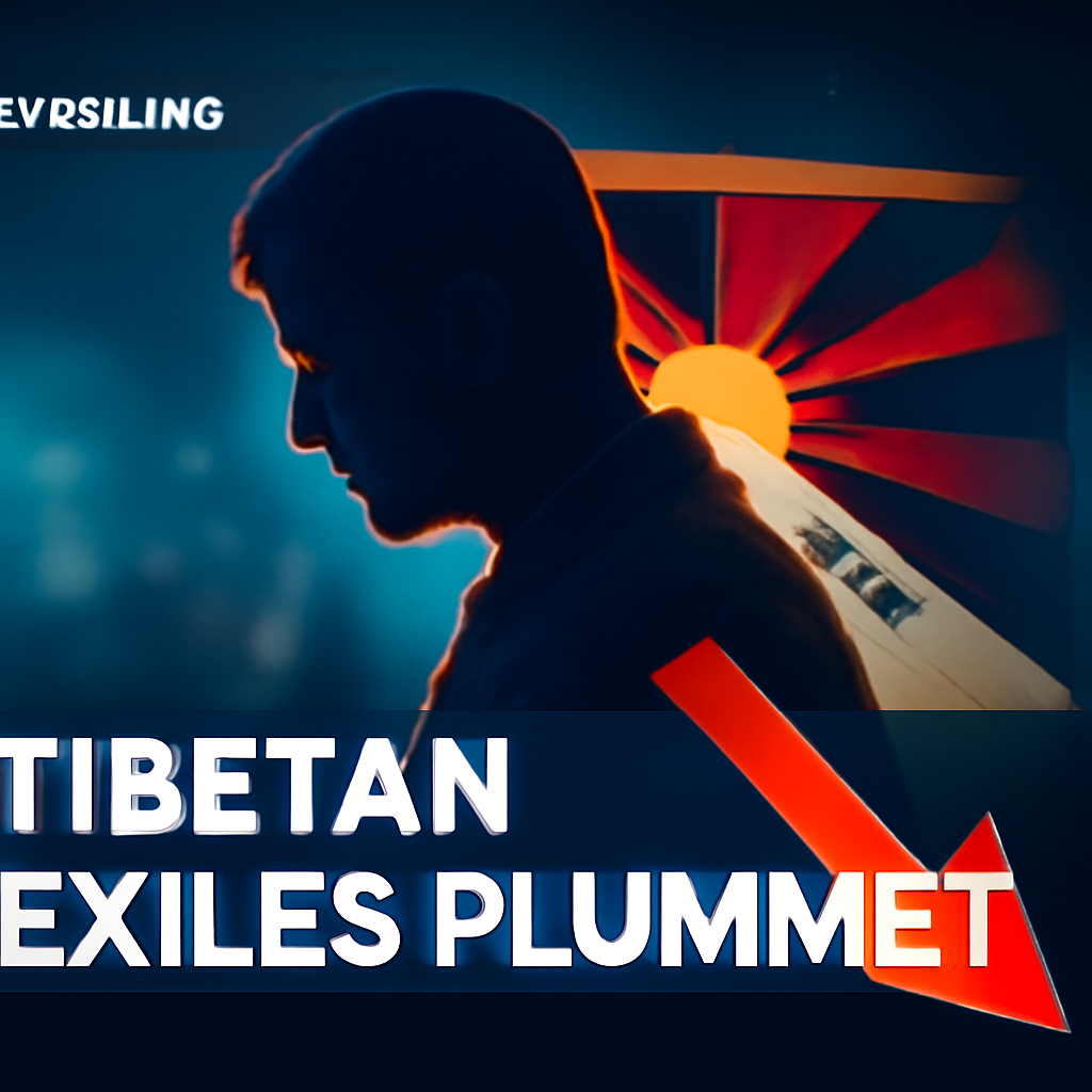 AI-generated editorial illustration for: Numbers of Tibetan exiles plummet as China tightens grip