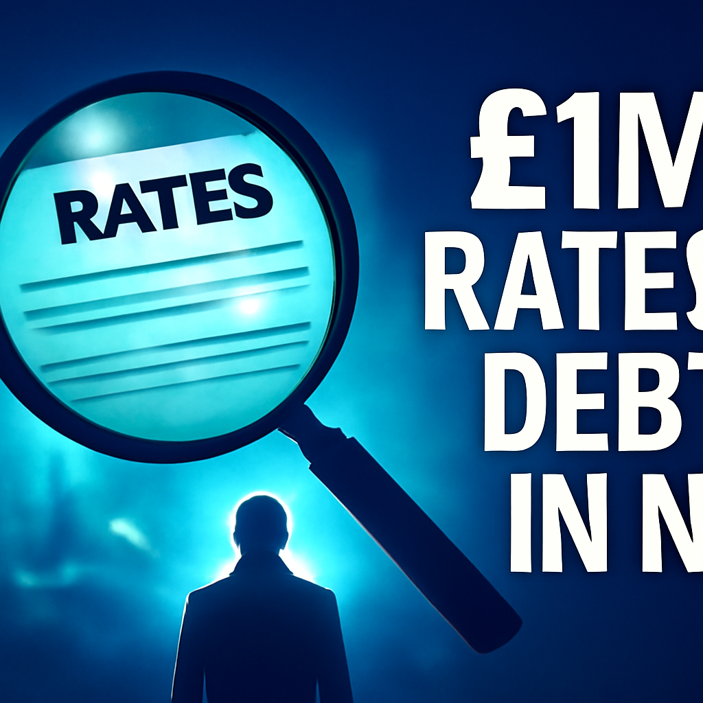 AI-generated editorial illustration for: Domestic rates bills debt hits £1m in Northern Ireland
