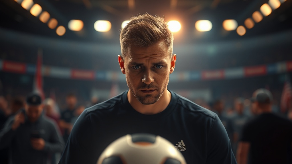 AI-generated editorial illustration for: L'Allemagne éliminée par le Paraguay, première grosse surprise du Mondial 2026