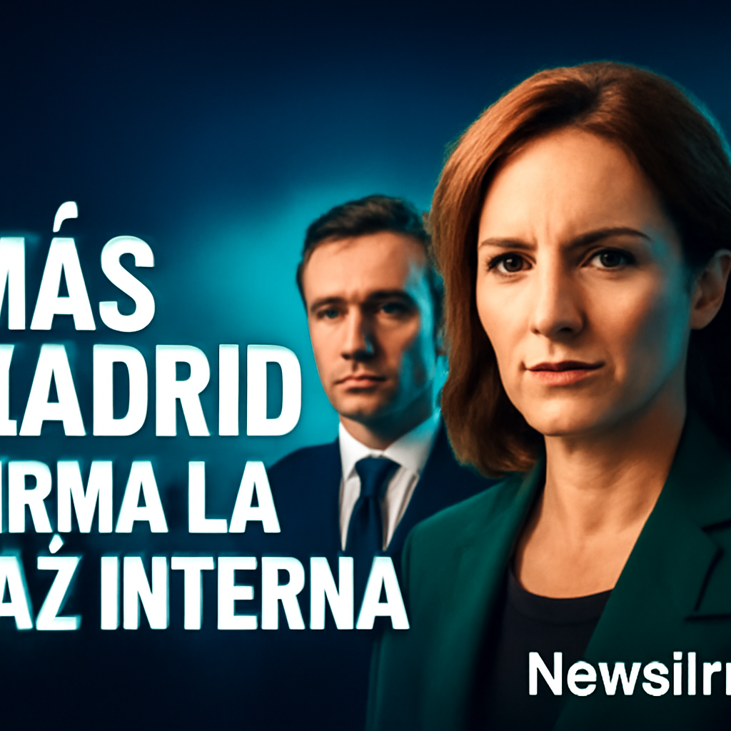 AI-generated editorial illustration for: Más Madrid firma la paz interna: Mónica García será la candidata en Madrid y Emilio Delgado irá al Congreso