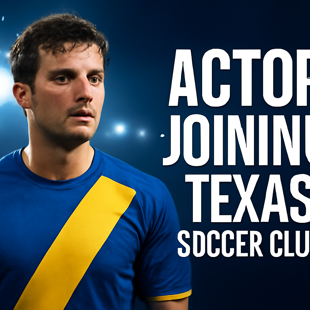 AI-generated editorial illustration for: El actor Cristo Fernández pasa de delantero en ‘Ted Lasso’ a futbolista profesional en un club de Texas