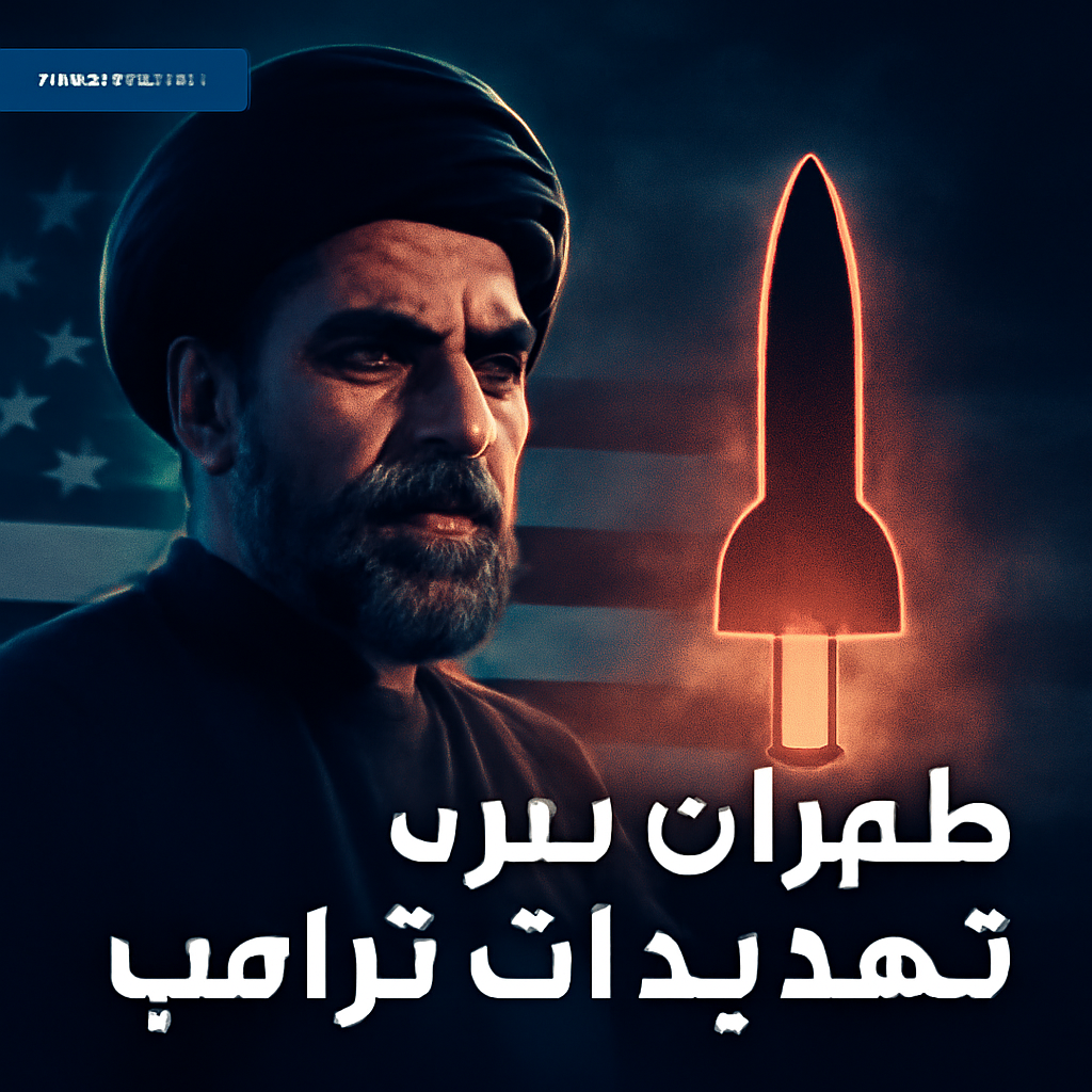AI-generated editorial illustration for: طهران ترد على تهديدات ترامب بالتهديد