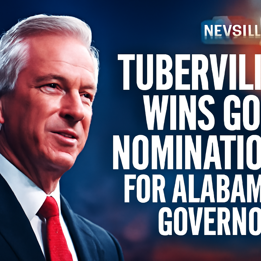 AI-generated editorial illustration for: Sen. Tommy Tuberville wins Republican nomination for Alabama governor