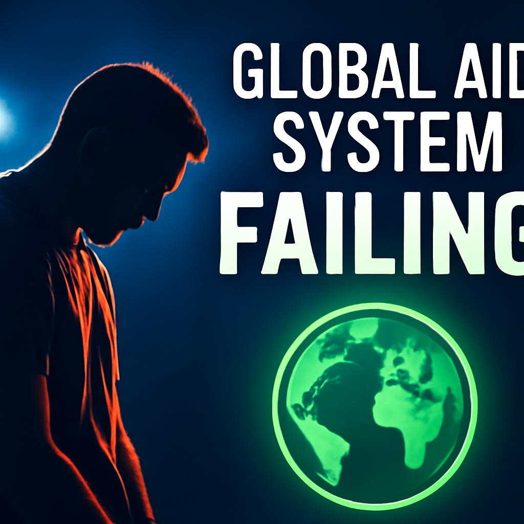 AI-generated editorial illustration for: Report finds global aid system is failing to address today's humanitarian crises