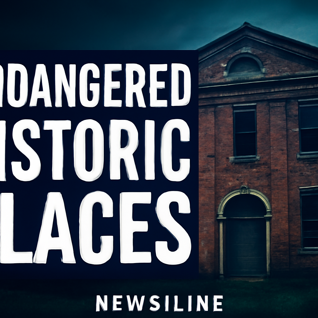 AI-generated editorial illustration for: This year's list of endangered historic places focuses on equality and erasure