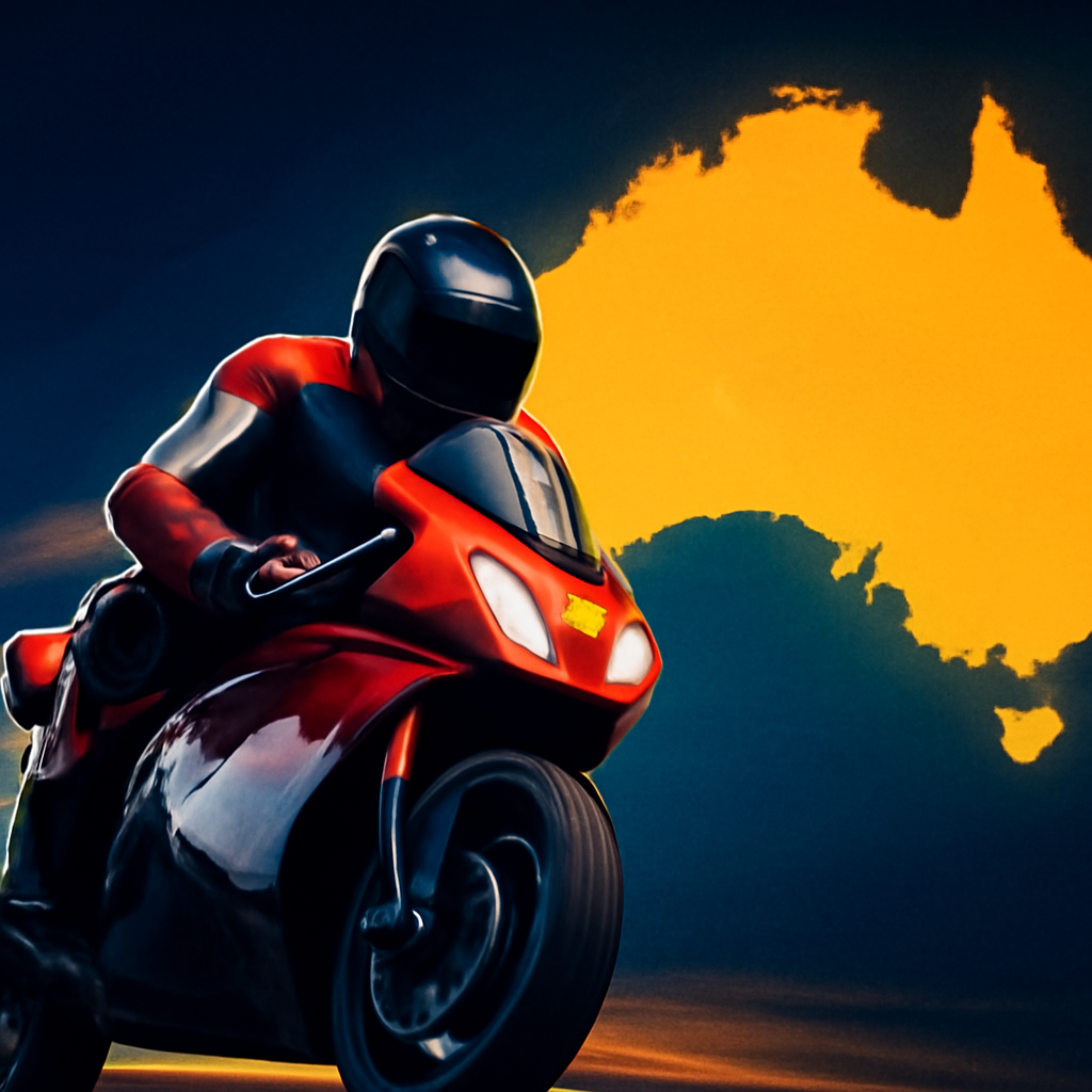 AI-generated editorial illustration for: MotoGP to rev up motorcycle culture and pilgrimages to City of Churches