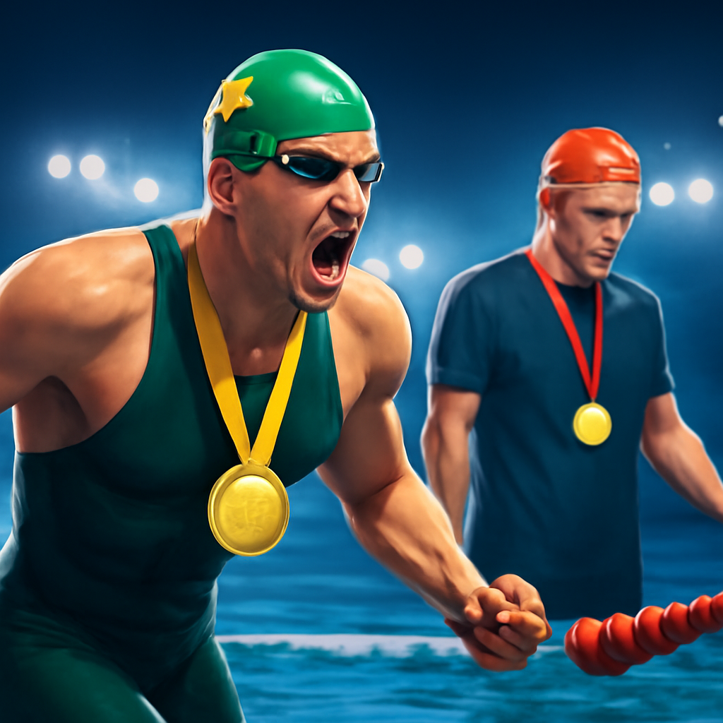AI-generated editorial illustration for: Quick hits: Aussie's dash to glory, Englishman drops his lollies