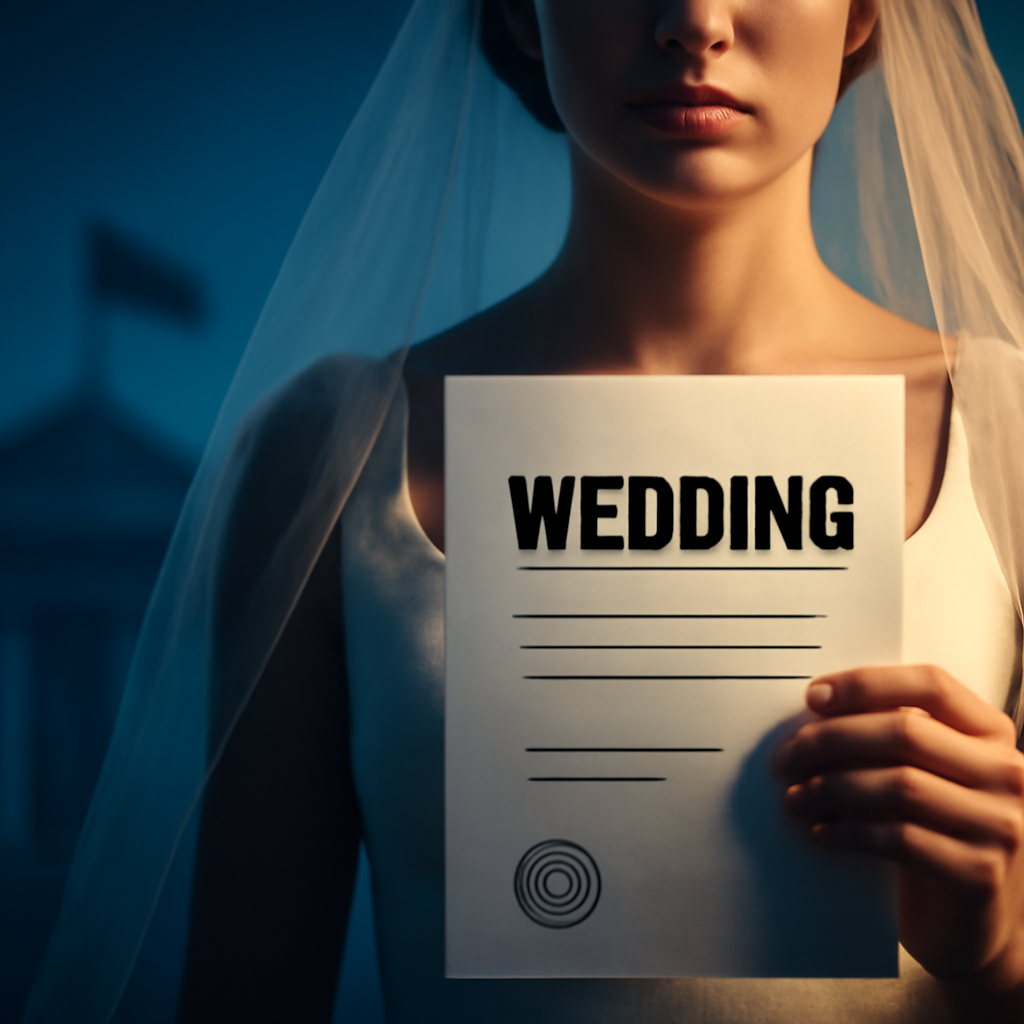 AI-generated editorial illustration for: Long overdue, life-changing or frivolous? Your thoughts on wedding rule changes