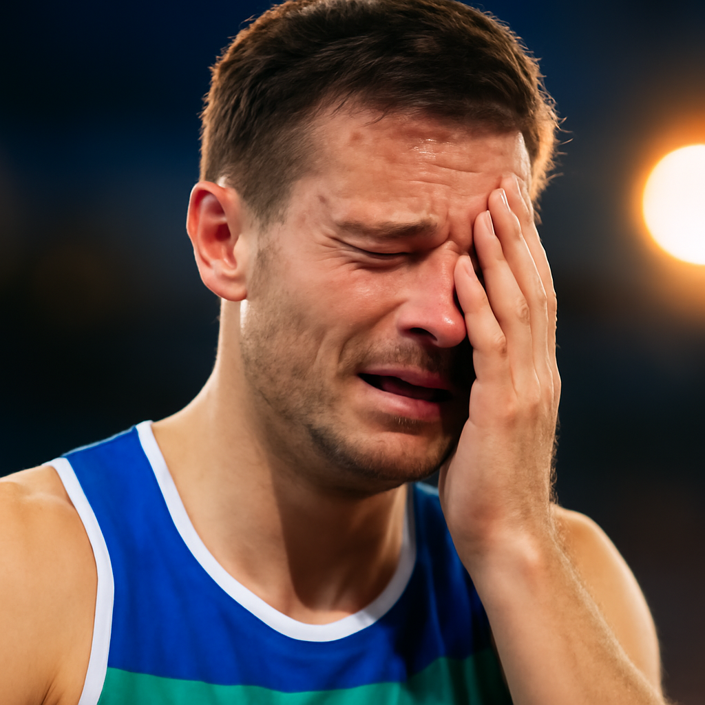 AI-generated editorial illustration for: Ramsay-Peaty in tears after missing out on gold again