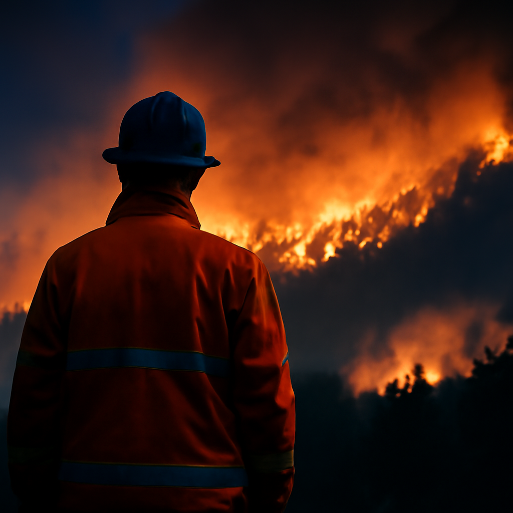 AI-generated editorial illustration for: Residents allowed to return after Cairngorms wildfire evacuation