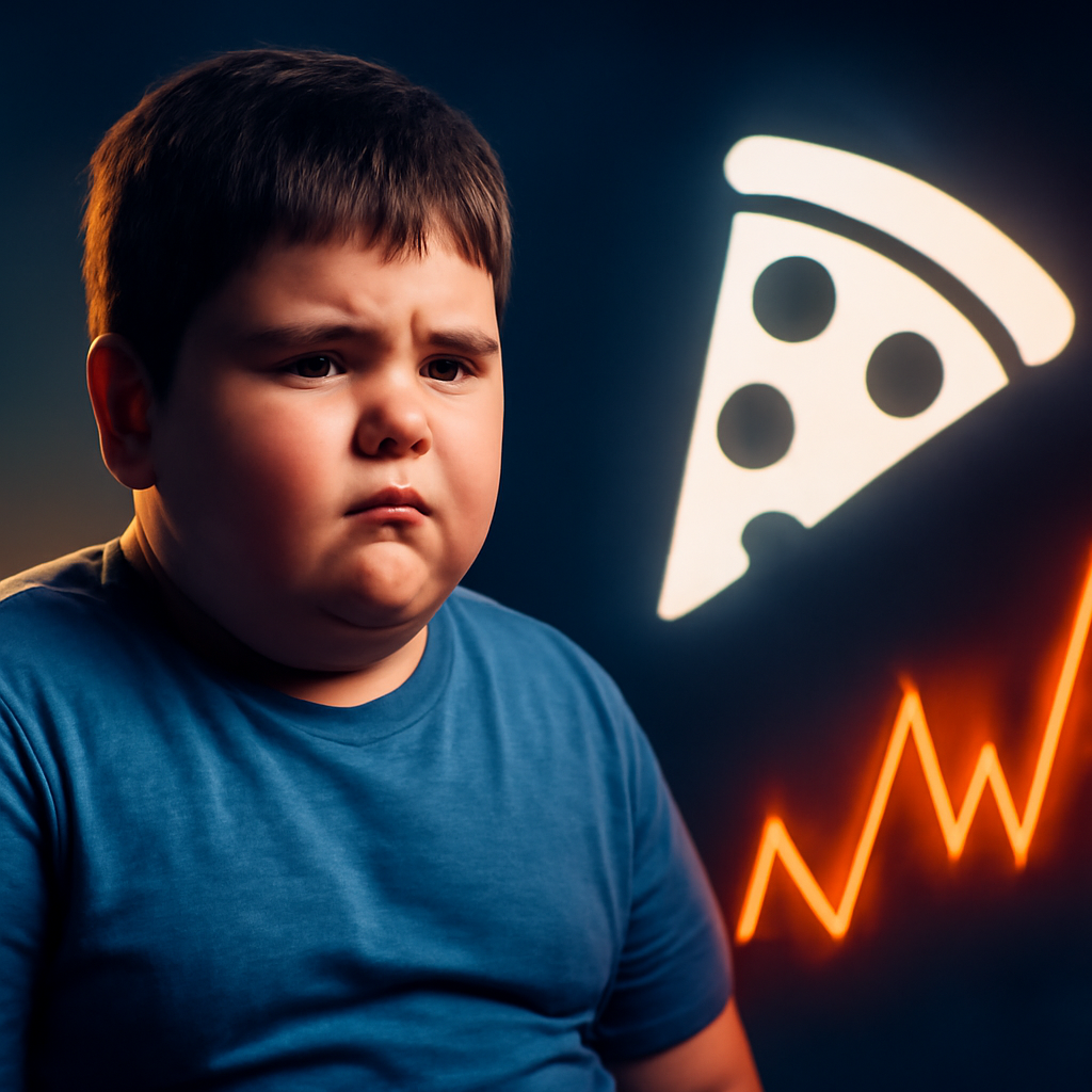 AI-generated editorial illustration for: Pizza, pasta, potatoes, protein - how Italian children became so overweight
